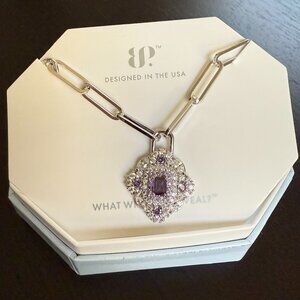 NEW BP OG Necklace NK85491 'Every Shine Remembered' Amethyst CZ on Rhodium